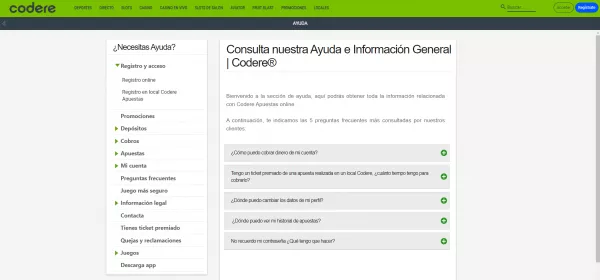 Codere Review -  Centro de Ayuda