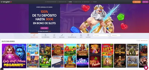 Tonybet Review - Casino