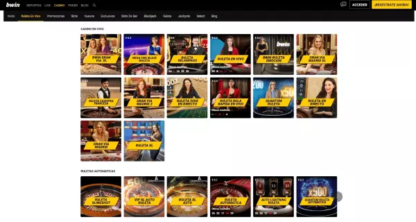 Bwin España - Casino en vivo